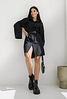 Сукня-сорочка Сансет без поясу чорний від Jadone Fashion