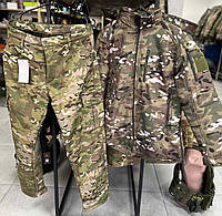 Зимний тактический костюм на флисе SoftShell мультикам XL