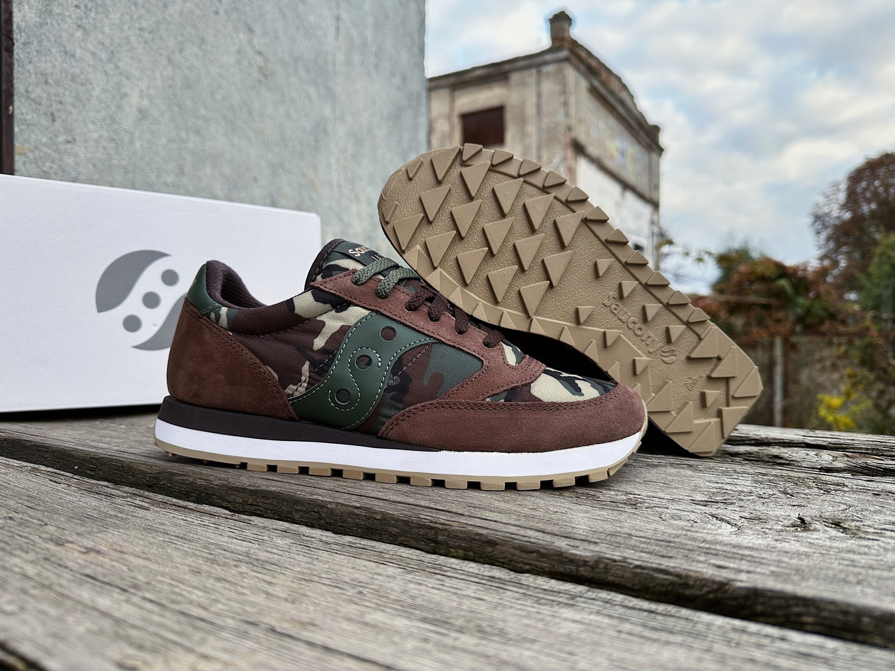 Чоловічі кросівки Saucony Jazz Original 2044-397s Brown Camo камуфляжні коричневі Оригінал