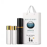 Мініпарфуми з феромонами чоловічої BVLGARI Aqva 3х15 мл