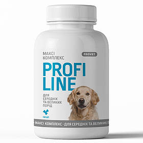 Вітаміни для собак Provet Profiline Максі Комплекс для середніх та великих порід 100таб.