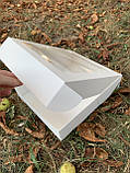 Коробка кондитерська з віконцем 24х20х5см, біла, за 1шт, фото 2