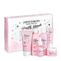 Подарочный набор LAIKOU Japan Sakura Skincare Set с экстрактом японской сакуры