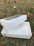 Коробка кондитерська з віконцем 20х12х6см, біла, за 1шт, фото 4
