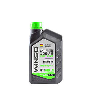 Антифриз Winso Antifreeze & Coolant Green (зелений) концентрат G11, 1кг (881020)