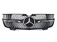 Решітка радіатора на Mercedes GL-Class X164 2006-2009 року Diamond (Чорна з хром вставками)