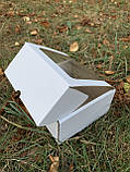 Коробка кондитерська з мікрогофри з вікном 15х15х8см, біла 11213, за 1шт 9088, фото 2
