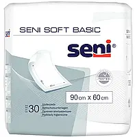 Пелюшки поглинаючі одноразові для дорослих та дітей Seni Soft Basic 90 х 60 30шт