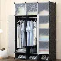 Портативный сборной шкаф для белья одежды и обуви, модульный шкаф органайзер для хранения вещей 109х38х165