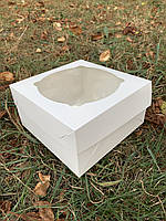 Коробка кондитерська з віконцем 17х17х9см, біла, за 1шт