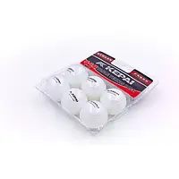 Мячи для настольного тенниса KEPAI PP-0216A (пластик, d-40мм, белые)