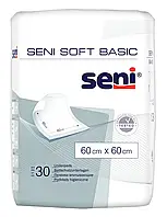 Пеленки впитывающие одноразовые для взрослых и детей Seni Soft Basic 60х60, 30шт