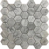 Мозаика Mozaico de LUX V-MOS VST-150 каррара,белый,серый мрамор за 1 ШТ