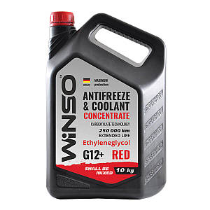 Антифриз Winso Antifreeze & Coolant Red (червоний) концентрат G12+, 10кг (881280)