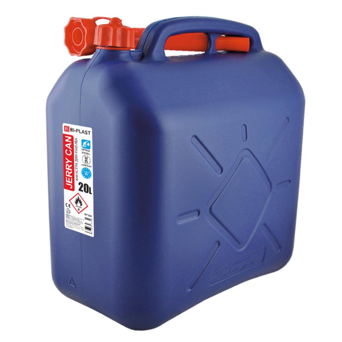 Каністра Bi-Plast пластикова HDPE для палива 20л з лійкою (BP-320)