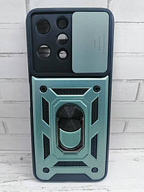 Чохол для Xiaomi Redmi 12 накладка бампер протиударний із підставкою зелений