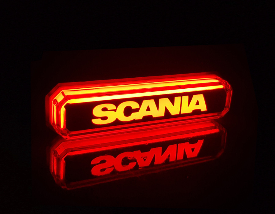 Ліхтар червоний SCANIA неоновий, фото 1