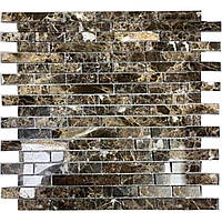 Мозаика Mozaico de LUX V-MOS VST-3004 кам'яна, коричнева, натуральний камінь за 1 ШТ