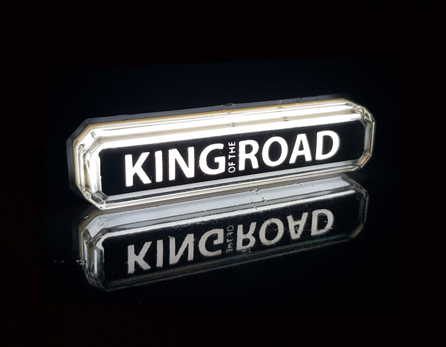 Ліхтар білий "KING of the ROAD" неоновий, фото 1