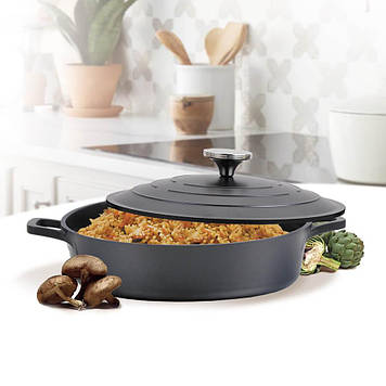 Каструля Shallow з кришкою MR-4528-S Діаметр: Ø 28 см Об'єм: 4,0 л Висота: 7,5 см Сучасний ергономічний дизайн Міцний литий алюмін