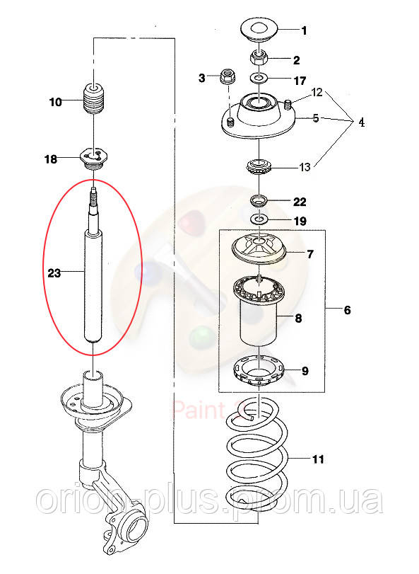 Стойка Передняя Маслянная Ланос (Каяба Премиум) (вставка) — в Категории ...