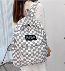 Шкільний рюкзак у клітинку