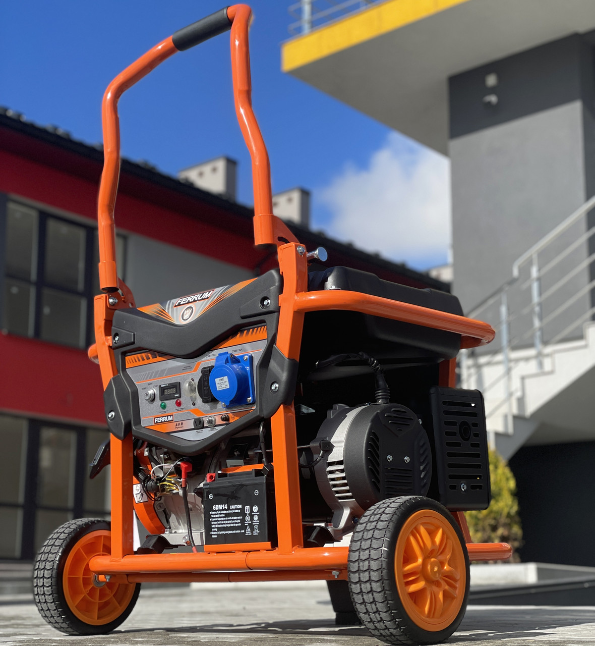 Генератор бензиновий Однофазний FERRUM FRGG5560CE 6 кВт, фото 1