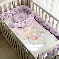 Комплект постільної білизни для новонародженого Колекція No8 Sweet Dream Зайчик із мамою