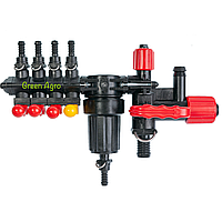 Польский регулятор давления на опрыскиватель 4 секции короткий стакан Распределитель на опрыскиватель