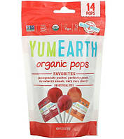 Леденцы органические ассорти "YumEarth", 14 штук в упаковке