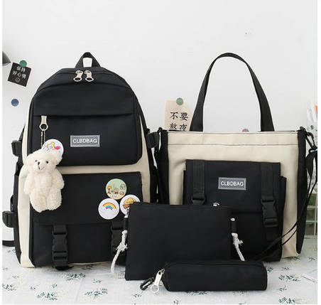 Оригінальний набір для школярки 4в1, Рюкзак, сумка, сумочка, пенал, фото 1