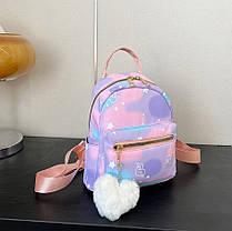 Ніжкий модний рюкзак міського типу з брелком Серце, фото 4