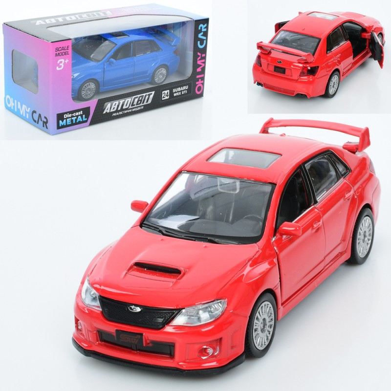 Машина автомодель "Subaru WRX STI" AS-3076 АвтоСвіт, метал, інерційна, фото 1