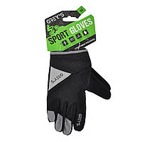 Велоперчатки зимние Grey's с пальцами и гелевыми вставками, черные М GR18412 (GR18412)