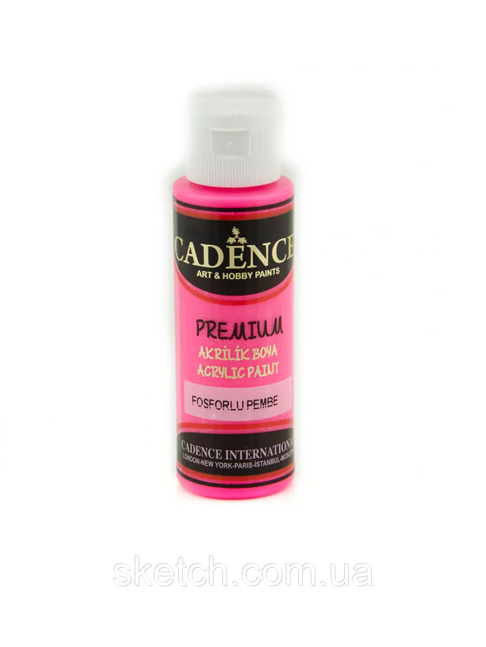 Акрилова фарба Cadence Premium Acrylic Paint, №FP Флуоресцентний рожевий, 70мл, фото 1