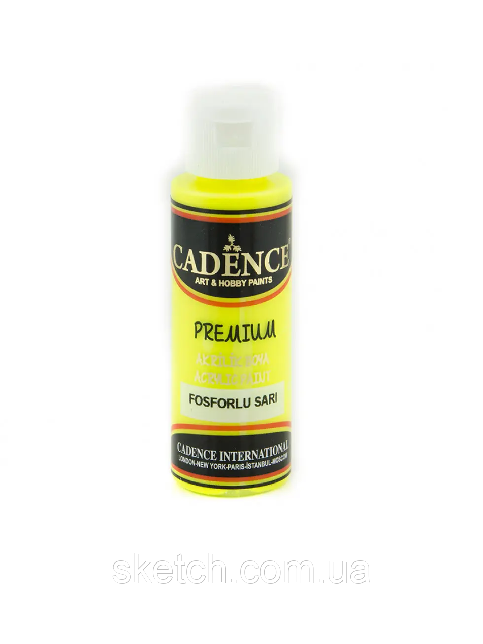 Акрилова фарба Cadence Premium Acrylic Paint, №FY Флуоресцентний жовтий, 70мл, фото 1