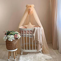 Балдахін із помпонами персик