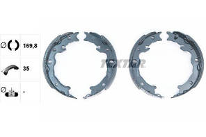 Колодки гальмівні барабанні Textar 91080500 Subaru Forester/Impreza 12- (170x35)