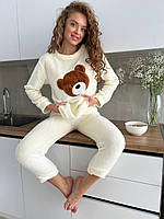 Жіноча мила піжама з медведиком. Одяг для дому. Комплект для сну ніжний., фото 9