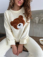 Жіноча мила піжама з медведиком. Одяг для дому. Комплект для сну ніжний., фото 7