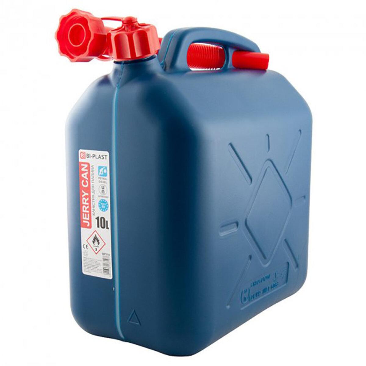 Каністра Bi-Plast пластикова HDPE для палива 10л з лійкою (BP-310)