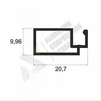 Москитный профиль 10х20 - RAL (00-00404259)