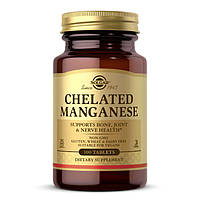 Витамины и минералы Solgar Chelated Manganese, 100 таблеток