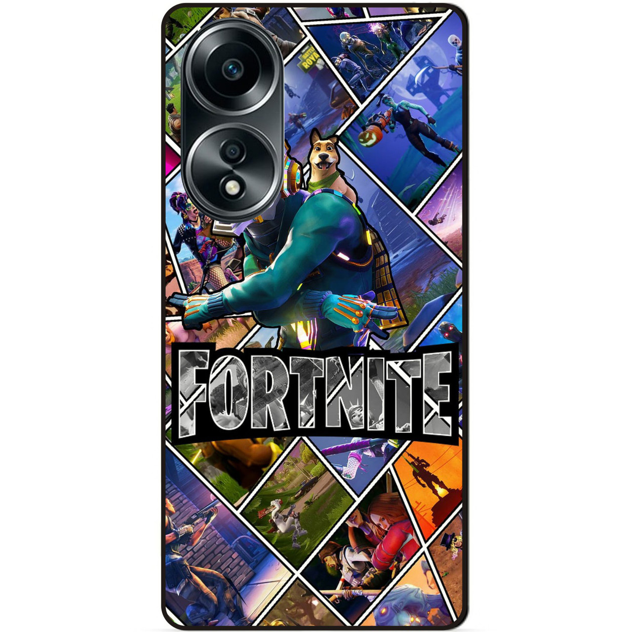 Силіконовий бампер чохол для Oppo A58 з картинкою Фортнайт Fortnite