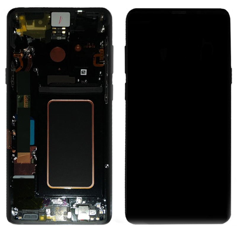Дисплейний модуль (екран) для Samsung G965 Galaxy S9 Plus Чорний з рамкою (GH97-21691A) Original