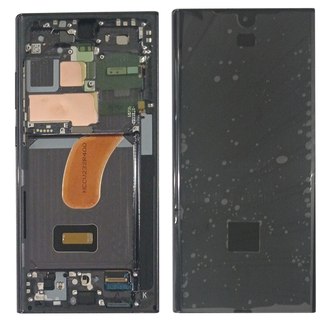 Дисплейний модуль (екран) для Samsung S918 S23 Ultra 5G чорний Оригінал У рамці 100% SERVICE PACK