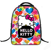 Рюкзак Hello Kitty с сердечками для девочек младшей школы 40*29*18 см