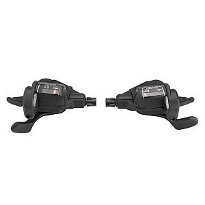 Манетки MicroSHIFT Mezzo 3x8s (пара) з індикатором, тросики L2140/1700 (TS39-8)