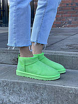 Зимові Жіночі Черевики UGG Classic Ultra Mini Parakeet Green / УГГ Класик Ультра Міні Паракит Зелені, фото 2