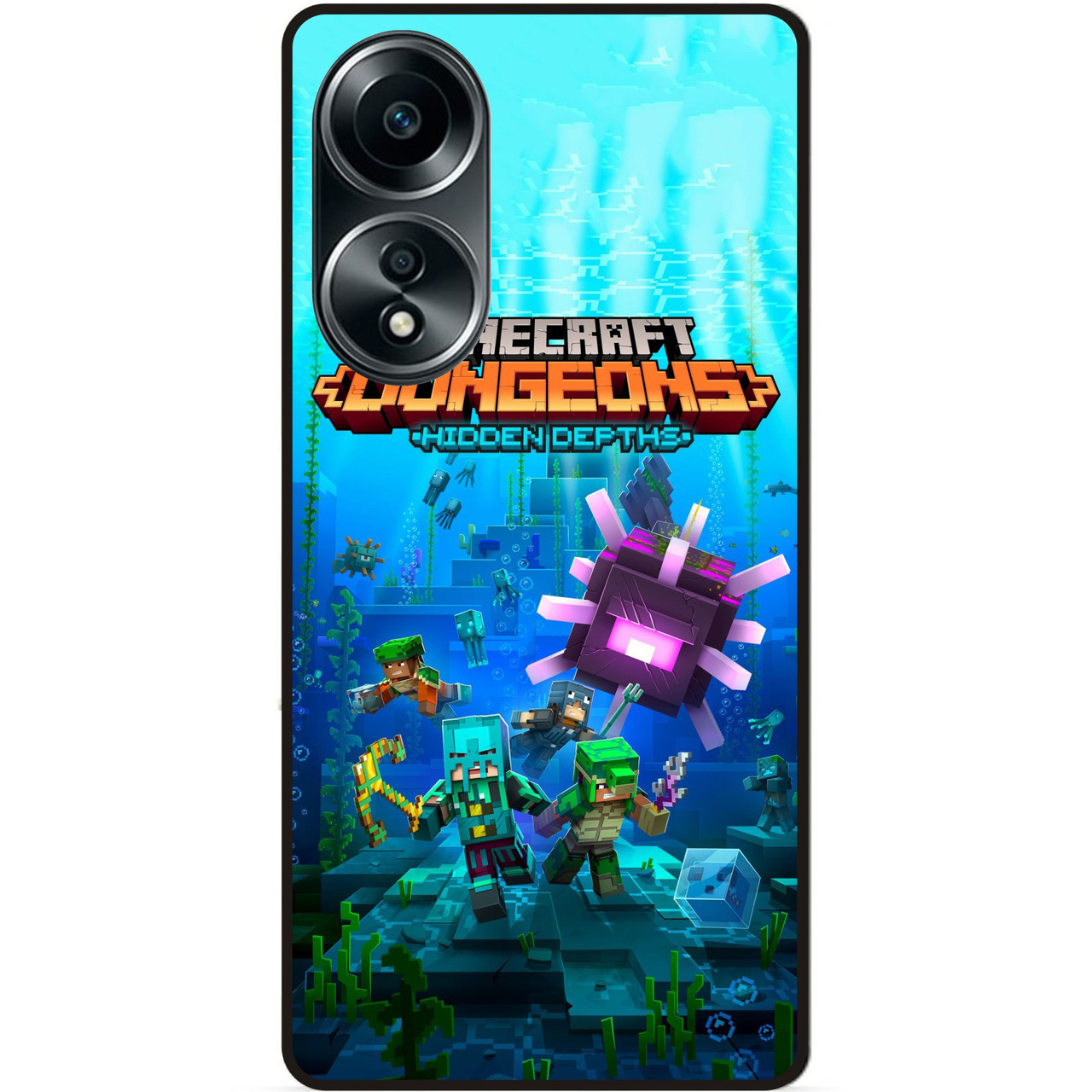 Силіконовий бампер чохол для Oppo A58 з малюнком Майнкрафт Minecraft